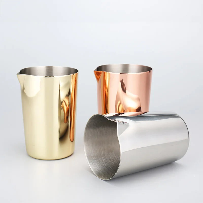 Custom Classic Metal Bar Product Bartender Stirring Tool Wholesale 500ml Stainless Steel Cocktail Mixing Glass