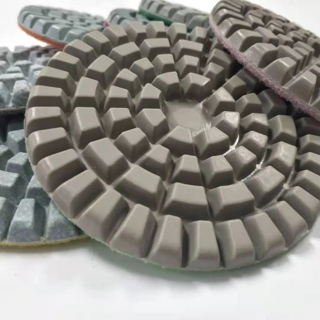 7PCS 4Inch Dry Diamond Polishing Pads 5 Steps Grinding Discs for Granite Stone Concrete Floor Marble Polishing MegaBDM