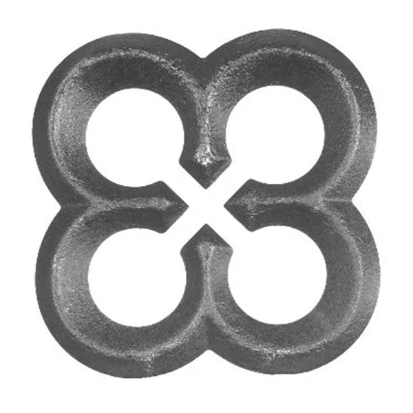 112mm  Wrought Iron Components Fencing Parts  Decorative Elements Foure Way Pass for Gate Fence Railing Handrail Balustrade