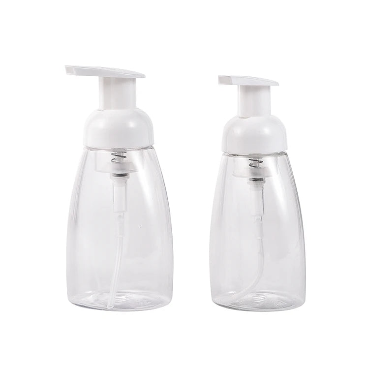 Wholesale Factory Price 250ml/300ml Oval PET Plastic Bathroom Hotel Liquid Soap Dispenser Hand Foaming Pump Shampoo Bottles