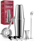 Wuyi Camol Factory Direct Custom Bartender Bar Tools boston Stainless Steel Shaker Set