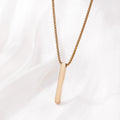 Hot Selling New Stainless Steel Men Long Necklace 18K Gold Plated Minimalist Personalized Hip-Hop Pendant Necklace