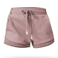 OEM Customized 2022 Women's Double Layer Running and Swimming Shorts Casual Woven Yoga Training with Mesh Pockets