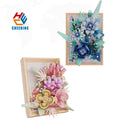 Creative DIY Block Bricks Bouquet Flower Photo Frame Valentine's Day Building Blocks Decoration Gifts MJI 13060 - 13063