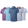 New Design Men's Golf for Shirts Printed Knitted Breathable Moisture Wicking Quick Dry Short Sleeve Casual Summer Wear