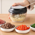 Food Grade Vegetable Hand Held Crank Chop Food Speedy Chopper