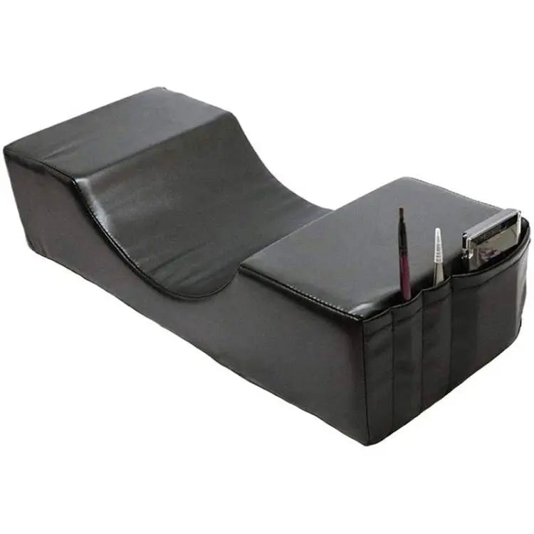 Hot Sale Memory Foam Eyelash Extension Neck Black PU Leather Pillow