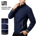 Custom Logo Wholesale Autumn Winter New Casual Mens Slim Male Outwear Clothing Plus Size Bomber Jacket