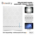 100g Single Line Security Thread Watermark Paper Bank Grade Anti-Counterfeitng Document Substrate