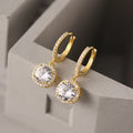 Light Luxury Zircon Earrings 925 Sterling Silver Fashion Korean Zircon Hoop Earrings for Women