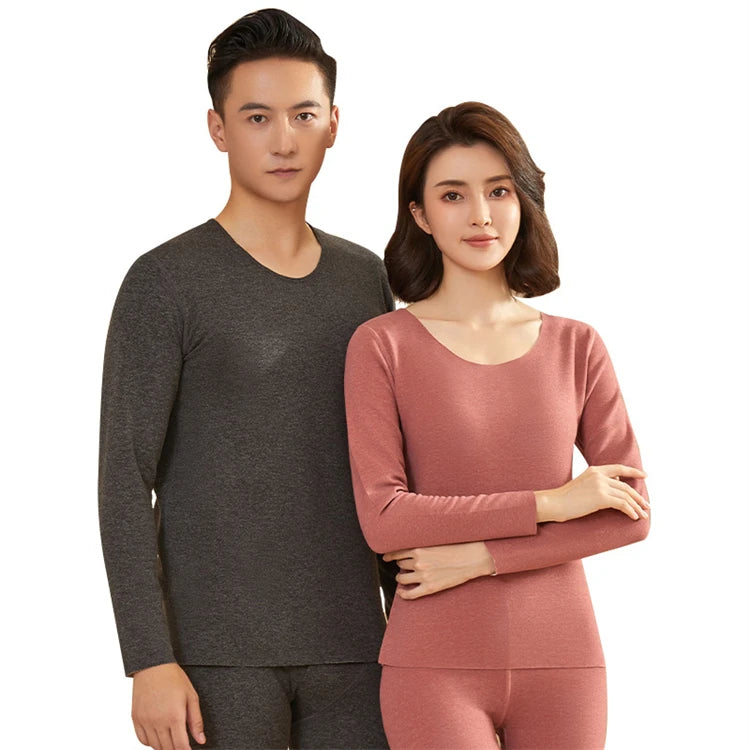 Women's and Men's Leggings Underwear Suit Seamless Silk Cashmere Warm Women's Underwear Sets Men's Long Johns