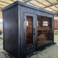 Traditional 4 Person Modern Electric Solid Wood Red Cedar Outdoor Sauna with 6KW Heater for Villa Use in Stock