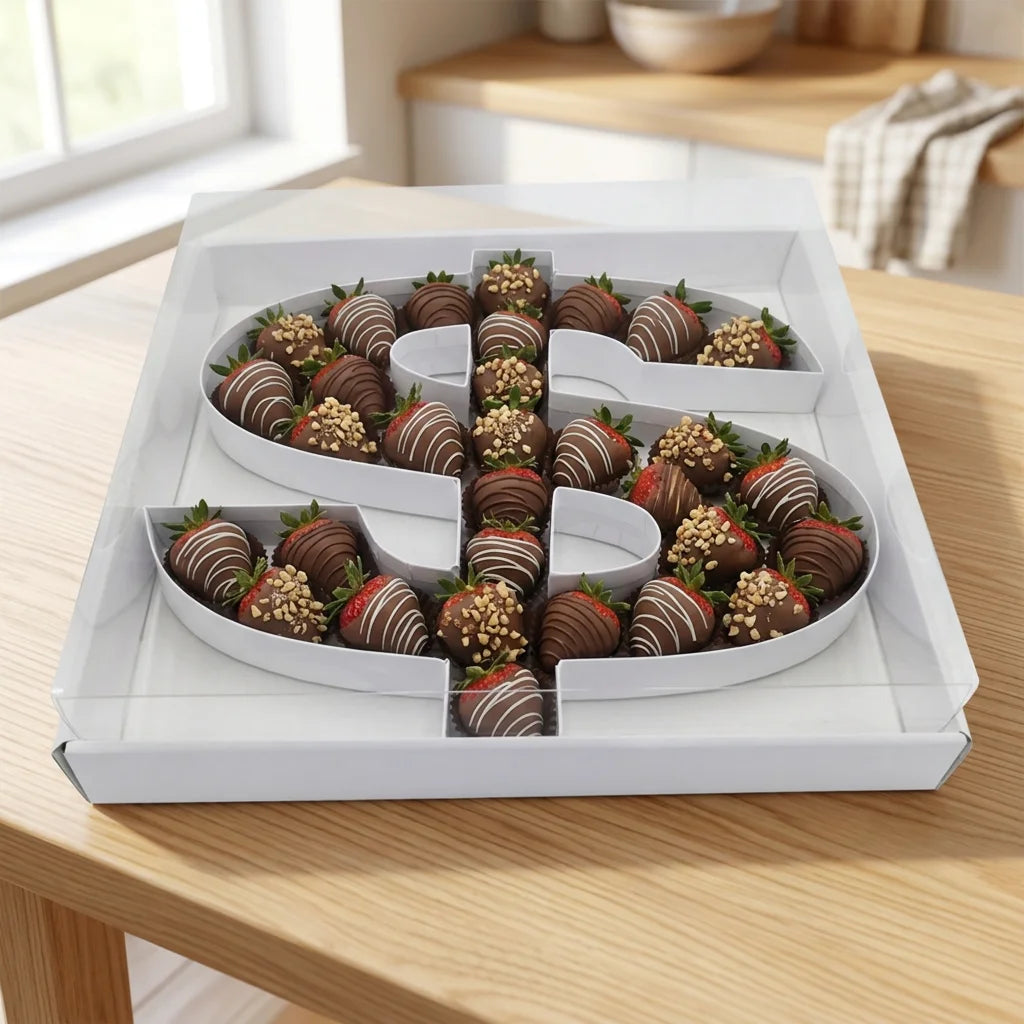 Grazing Cookie Sweet Cake Packaging Cardboard Letter Number Fillable $ Dollar Shaped Gift Box for Treat