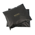Custom Brand Printed Clothing Packaging Black Zipper Bag Golden Logo Waterproof Frosted Recyclable CPE Plastic Ziplock Shoes Fur