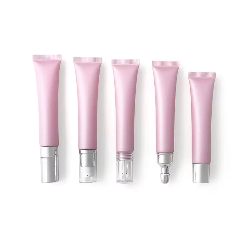 20g Airless Pump Lotion Squeeze Tube Matte Purple Squeeze Lip Gloss Tubes Eye Cream Refillable Cosmetic Soft Plastic Tube