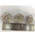 Wholesale Colored Crystal Button Decorations Hand-Sewn Flower Rhinestone Stretch Buttons DIY Decorative Embellishments