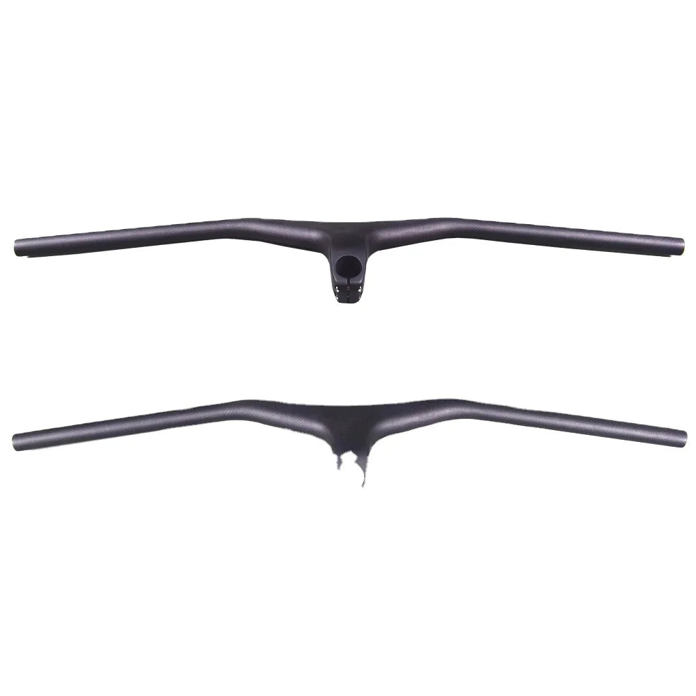 Airwolf -17 Degree Carbon MTB Handlebar with Integrated Flat Bicycle Accessory Handlebar Mountain Bike Accessory
