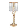 HOT Wedding Centerpiece Table Decorations Gold Vase for Centerpieces With Chandelier Crystals Tall Flower Vase
