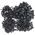 Black Cross Flat Head Long Post Chicago Screw W/ Metal Countersunk Finish Washer Thick Rubber Washer for DIY Scabbard Holster
