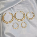 Punk Hip Hop Big Large Hoop Earrings Clip on Earrings Exaggerated Metal Gold Bamboo Custom Earrings for Party Gifts