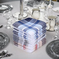 Bulk Wholesale 100% Cotton Men's Handkerchiefs 40*40cm Vintage Yarn Dyed Pocket Squares with Stripes for Suits