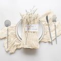 Reusable Soft Polyester Printed Knitted Cheesecloth Napkins Washable Decorative Cloth for Wedding & Home Use