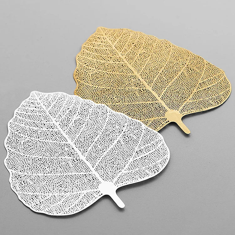 WELAND Peaceful Sado Tool Food Grade Stainless Steel Leaf Shape Tea Filter Infuser for Loose Leaf