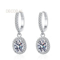 Fashion Bridal Wedding Earrings Wholesale 925 Sterling Silver Oval Cut 2CT Fine Charm Moissanite Diamond Earrings
