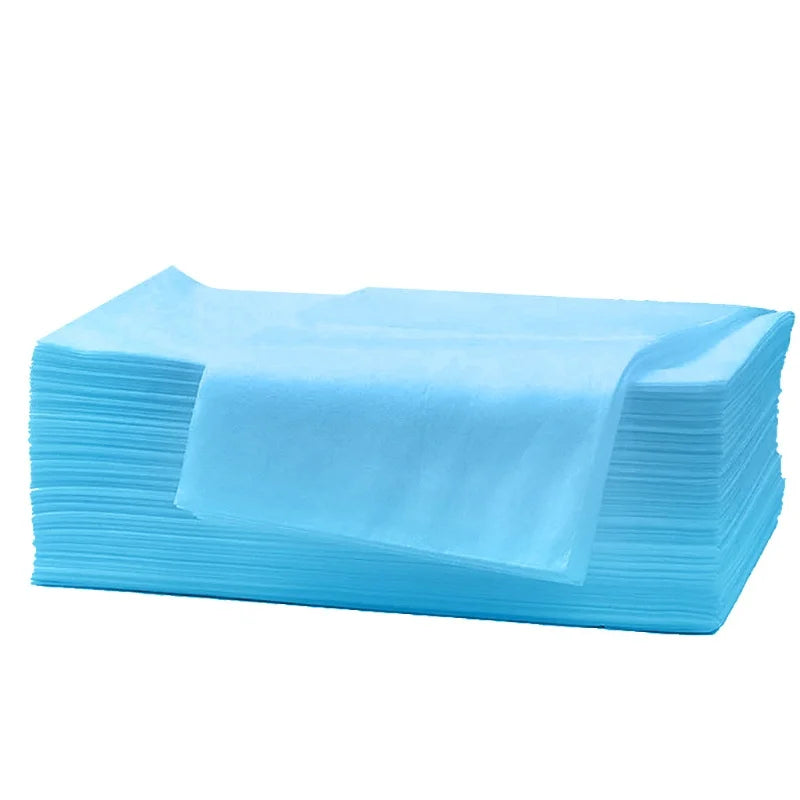 Blue Disposable SPA Bed Sheets for Esthetician Waxing Lash Bed Non-Woven Fabric Individual Package