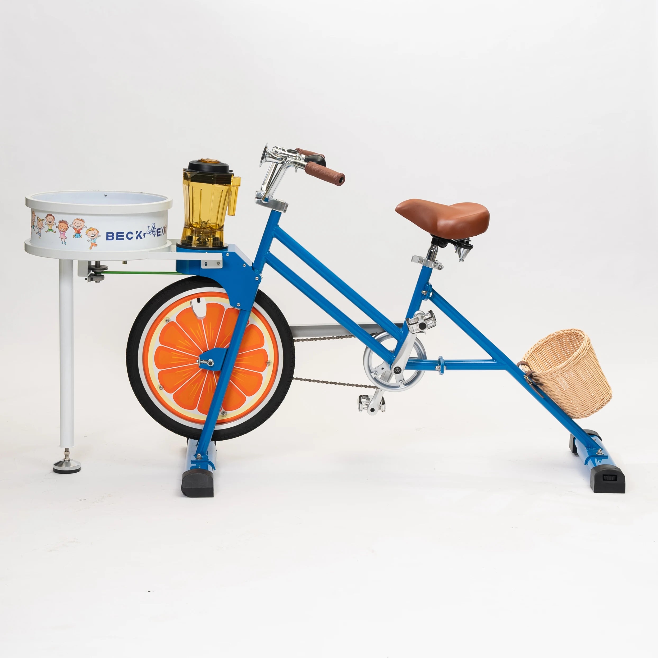 EXI One Wheel Kid Orange Unicycle Smoothie Bike Pedal Power Bubble Machine Easy to Ride Kids Fixed Gear Bike