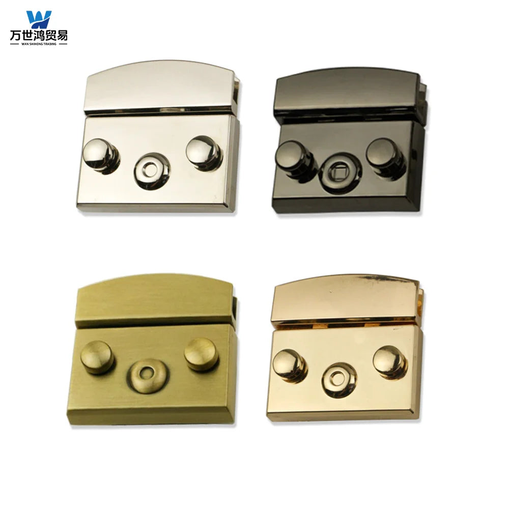Professional Luggage Mortise Lock Hardware Accessories High Quality Light Gold Zinc Alloy Die-Casting Combination Lock Thickened