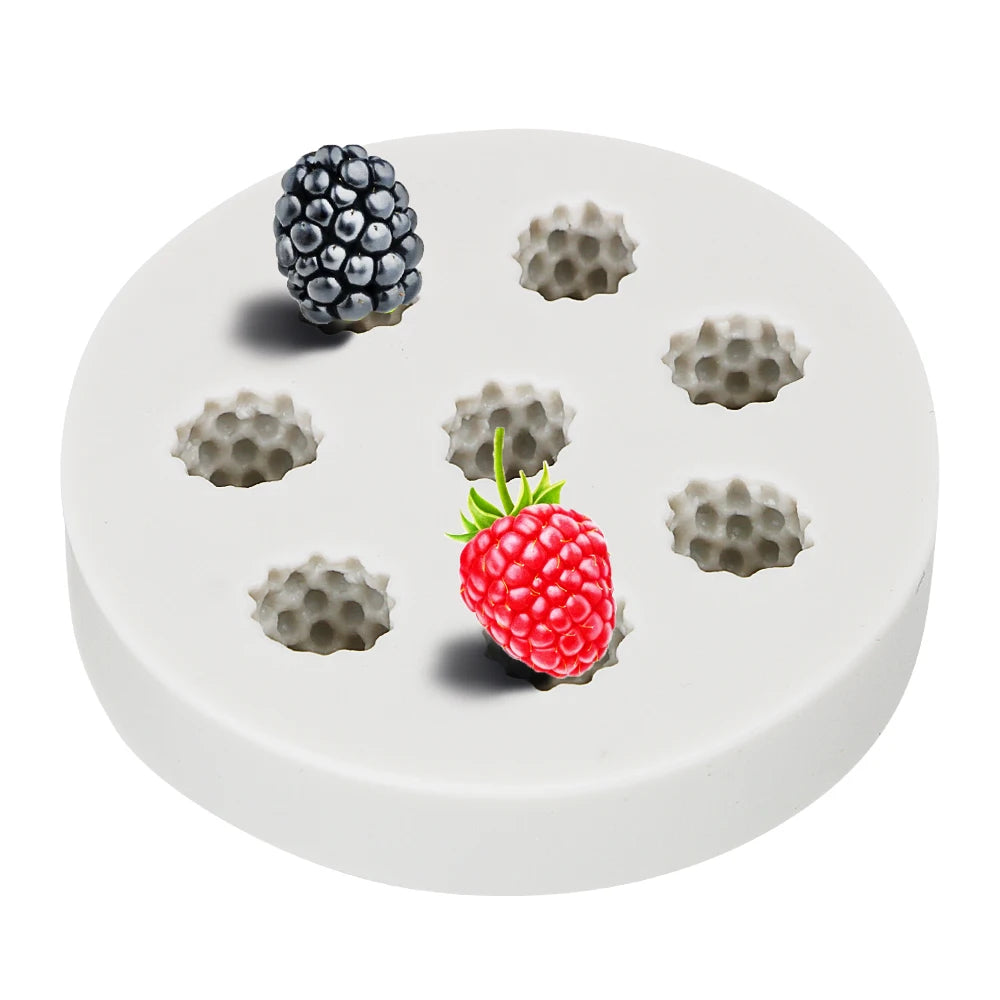 Bakeware Chocolate Pastry Tool 3d Raspberry Blueberry Shape Silicone Mold Diy Cake Decorating Mould Sugarcraft Baking Tool