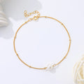 VIANRLA Pearl Jewelry 18K Gold Plated Bracelet 925 Sterling Silver Minimalism Bead Link Bracelet for Women Dropshipping