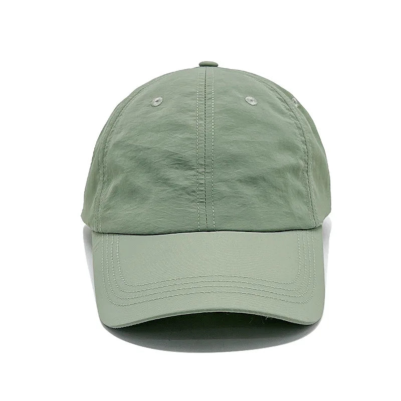 Solid Color Leopard/Dot Quick-Drying 100% Polyester 6-Panel Baseball Cap Anti-Sun Anti-UV Outdoor Sports Hat for Men Women