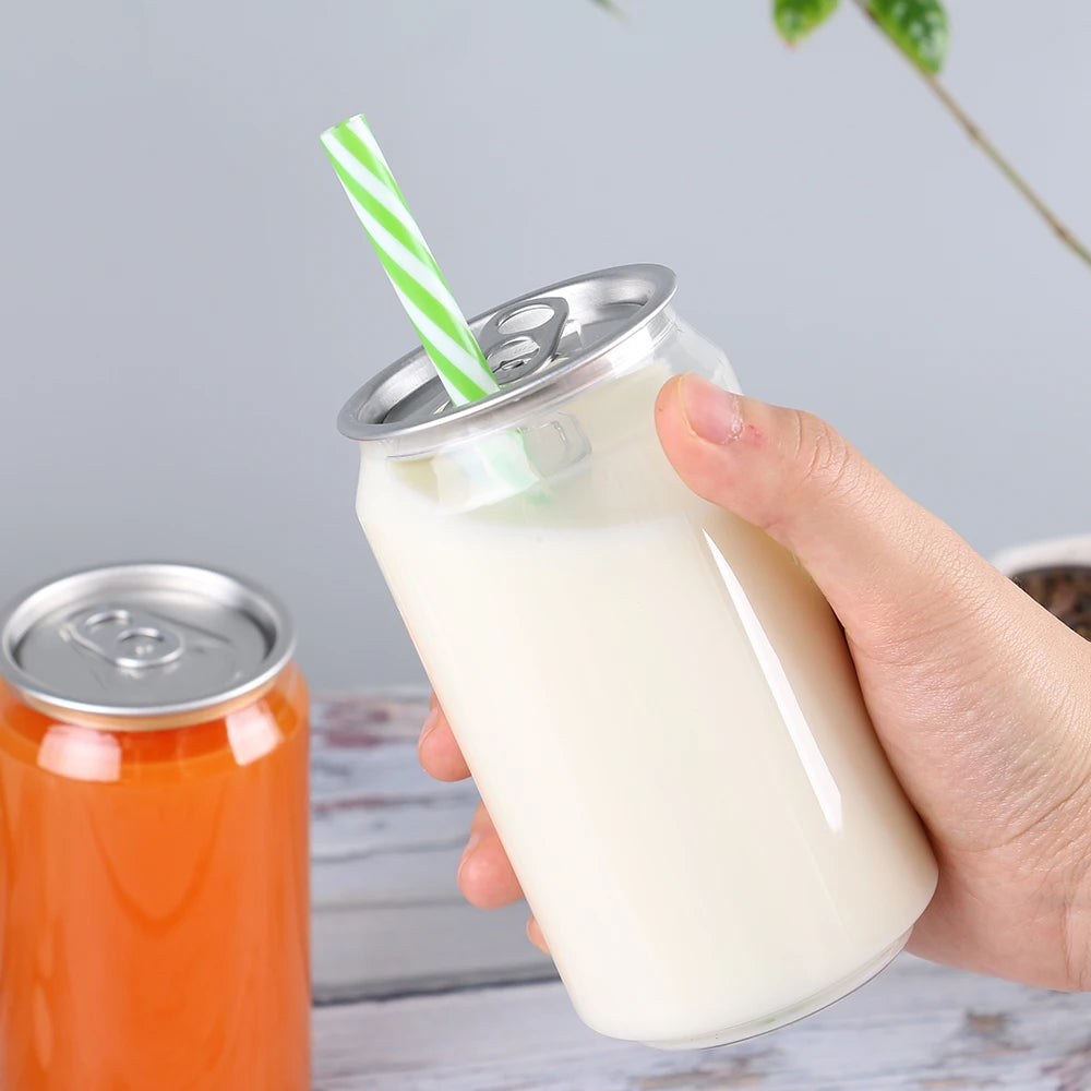 Bestselling 250ml Food Grade Transparent Plastic Juice Bottles with Caps Easy Pull Ring for Milk Tea Cold Drinks Soda Champagne