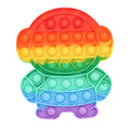 Silicone Sensory Fidget Toy for Autism Children-Push for Bubble Toy with Customized Color & Size Cartoon Animal Design