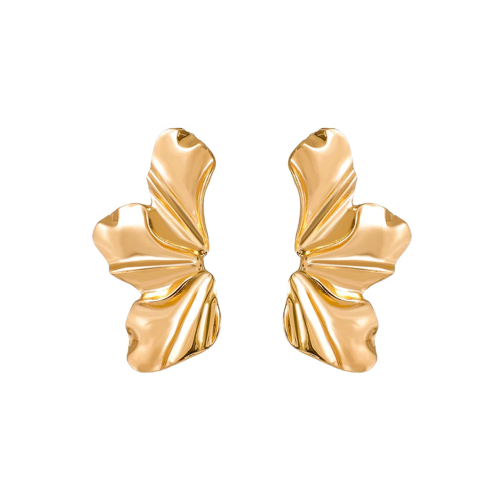Simple Style Trendy Geometric Stud Earrings Gold Plated Zinc Alloy N241136 Wholesales for Women