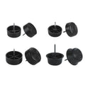 Useful Round Plastic Sofa Leg Diameter 30mm 34mm 48mm and 50mm with Metal Nail on Furniture Glides