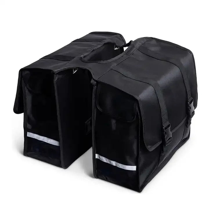 OEM 46L Waterproof Double-Sided Bicycle Rear Riding Bag with Large Capacity Reflective Logo Pannier Rack