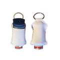 Blank White Stainless Steel Neoprene Inhaler Holder Keychain for Sublimation Asthma Pump Holder Health Caring