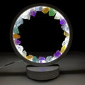 Nature Crystal Lamp USB Bedside Amethyst Gemstone Table Lamp Night Light Polished Rock Stone Home Decor for Bedroom Nightstand