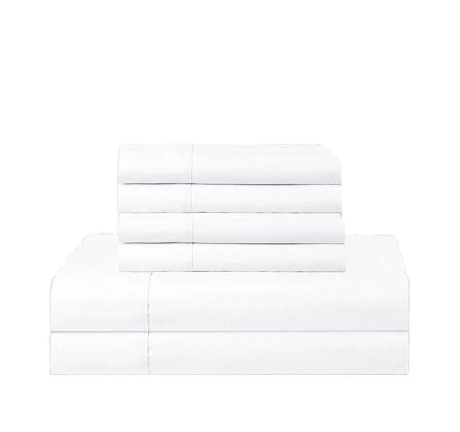 Wholesale White Hotel Flat Sheet Microfiber Cotton Woven OEM Custom Designs King and Queen Sizes Linen Filled Bed Sheet
