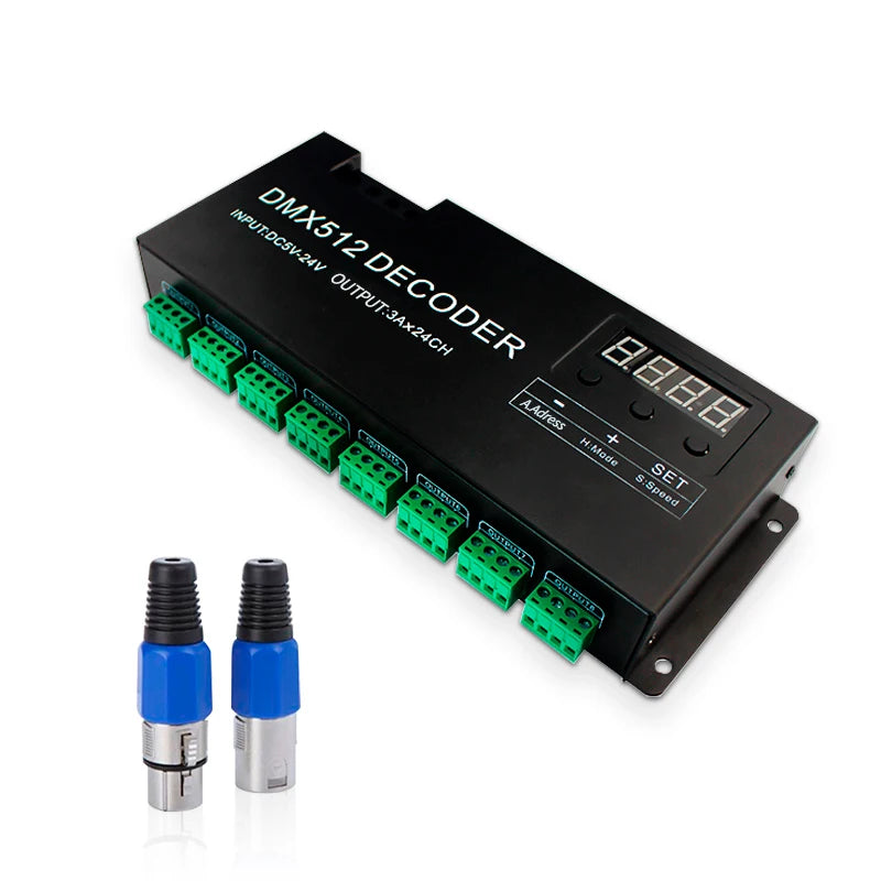Factory Direct RGBW Digital Control Signals  Decoder Dmx 24ch PWM Controller Dmx512 Controller for Led Light Strip