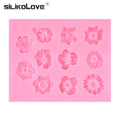 Plant Series Multi Small Flower Shape Silicone Fondant Cake Mold for Cupcake Candy Chocolate 3D Cake Decoration Baking Tools