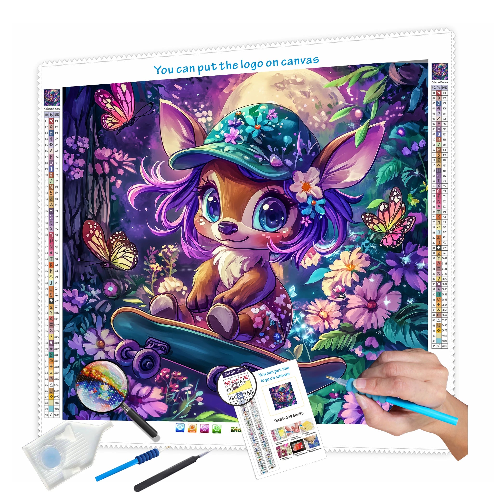 N-2238 Custom Deer 5D Diamond Painting Canvas Print Wholesale Portrait Subject Diamond Painting Canvas