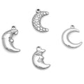 Handmade DIY Designs Jewelry Making Accessories Stainless Steel Moon Charm Pendant
