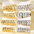 VKME Boho Big Circle Gold Color Hoop Earring Set for Women Vintage Metal Earring Jewelry