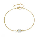 HOVANCI High End Pearl Single Bead Trendy Bracelet for Women Stainless Steel No Tarnish Gold Bracelet