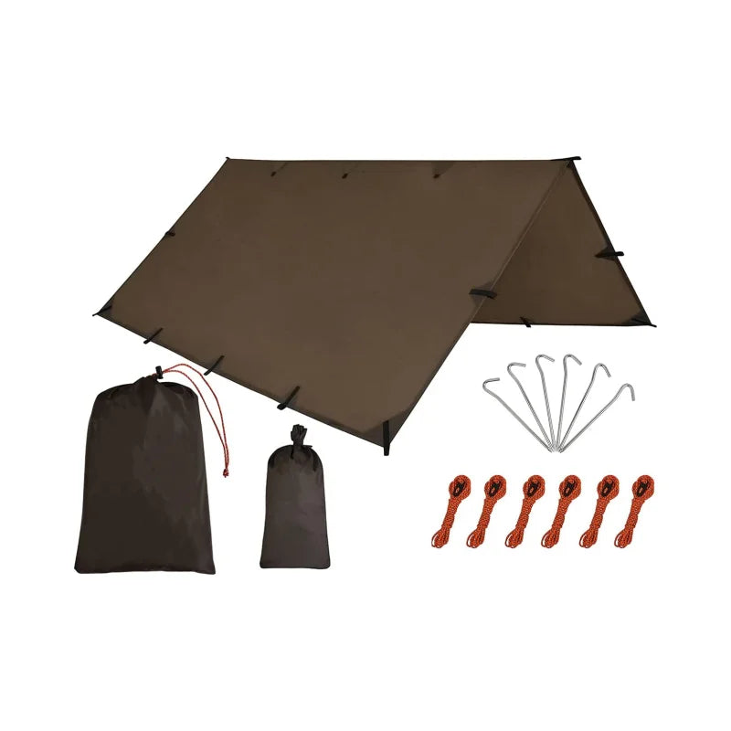 Woqi Woqi Hammock Tent Tarp Waterproof Tent Lightweight Tarpaulin Shelter 3M X 3M Hammock Rain Fly Tent Tarp