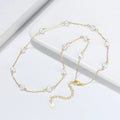 6mm Baroque Freshwater Pearl Chain 925 Sterling Silver Necklace for Women